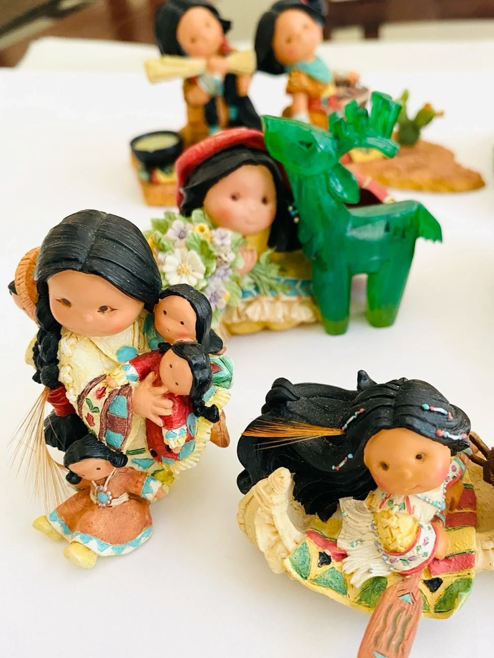 Enesco Vintage Friends of The Feather Figurines Native American Collection Lot